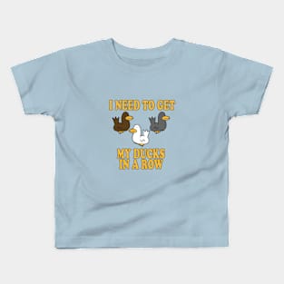 Ducks In A Row Kids T-Shirt